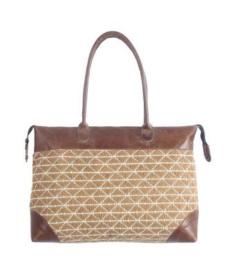 Vintage Dari Fabric Sweep leather Hand Bag 2