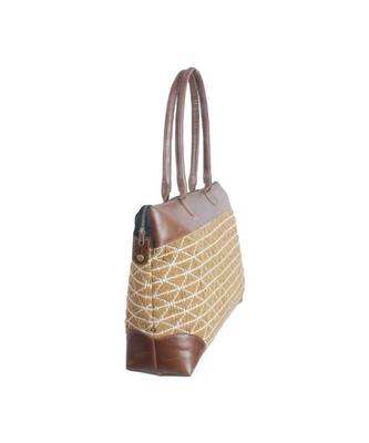 Vintage Dari Fabric Sweep leather Hand Bag 3