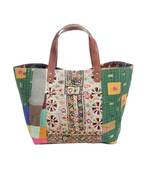 Vintage Pakisthani choli Sweep leather Hand Bag