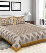 Handmade Animal Design Pure Cotton Bed Sheet And Two Zipper Pillows Cover With Side Stitching ( Size 93 X 108 )