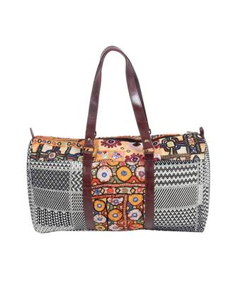 Vintage Pakisthani choli Sweep leather Hand Bag 1