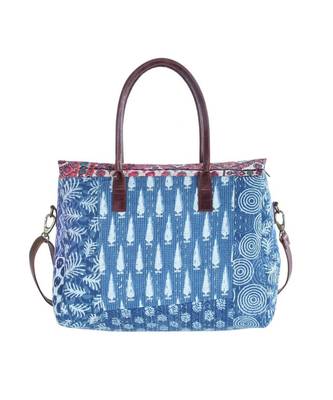 Vintage Dari Fabric Sweep leather Hand Bag 3