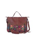 Indian Handmade cotton  Leather Laptop  Bag