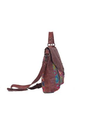 Indian Handmade cotton  Leather Laptop  Bag 4