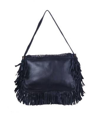 Indian Handmade cotton Black Leather  Bag 2