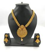 Traditional Golden Long Necklace Set