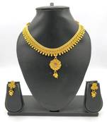 Gold Plated Traditional Design Necklace Sets For Women