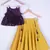 Girl Bit Cotton Silk  Top And Yellow Lahenga For Kids