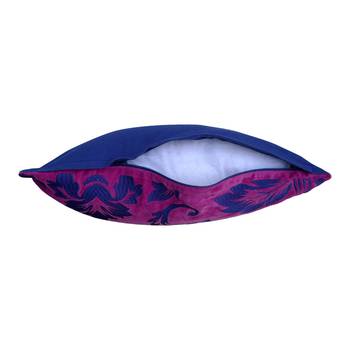 Reme  Embroidered Pink Velvet Single Cushion Cover 4