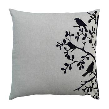 Reme  Embroidered White Velvet Single Cushion Cover 1