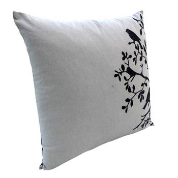 Reme  Embroidered White Velvet Single Cushion Cover 2