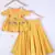Girl Yellow Designer Lahenga Choli Set For Kids