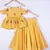 Girl Yellow Designer Lahenga Choli Set For Kids