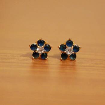 Blue Sapphire       Studs 1