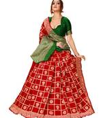 Red Woven Banarasi Saree With Blouse