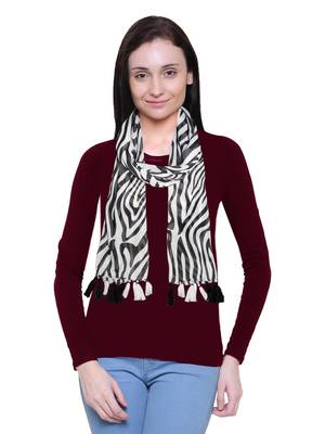 black printed Polyester scarf 1