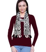 black printed Polyester scarf