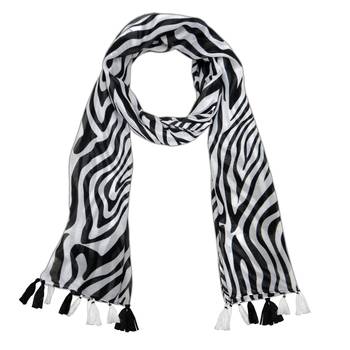 black printed Polyester scarf 2