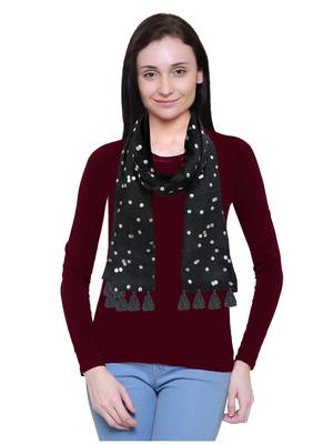 black printed Polyester scarf 1