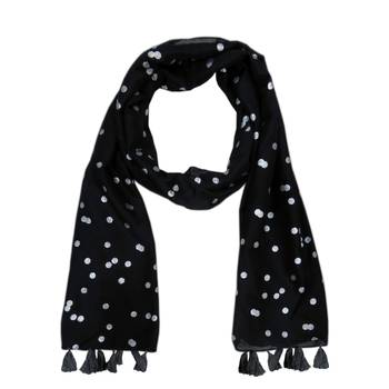 black printed Polyester scarf 2
