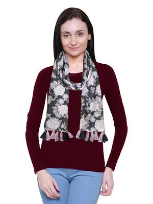 black printed Polyester scarf 1