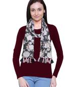 black printed Polyester scarf