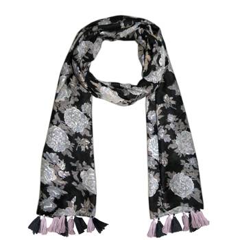 black printed Polyester scarf 2