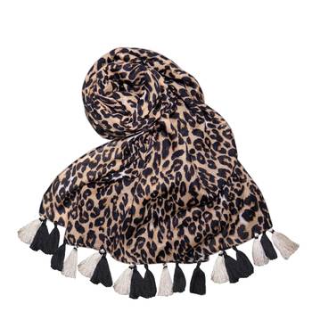 peach printed Polyester scarf 2