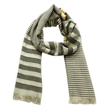 beige woven Viscose scarf 2
