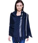 blue woven Viscose scarf