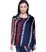 blue woven Viscose scarf