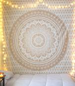 Indan 100% Cotton Queen Size Golden Ombre Tapestry