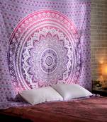 Indan 100% Cotton Queen Size Pink Ombre Tapestry