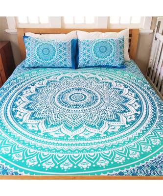 Indan 100% Cotton Queen Size Green Ombre Tapestry 1