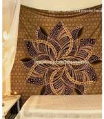 Indan 100% Cotton Queen Size Brown Flower Tapestry