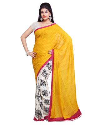 Combo of 5 Multicolor Poly Georgette Printed Women's Saree 2