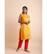 Yellow Embroidered Kurta Set