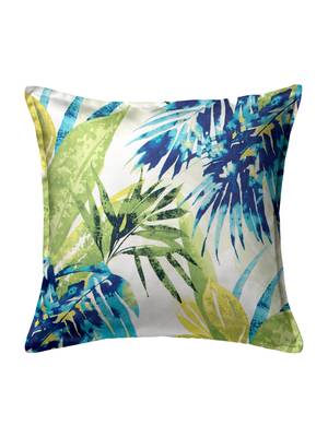 White & Green Set of 5 Floral Square Cushion Covers 2