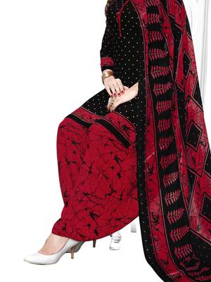 Black Printed Crepe Salwar 3