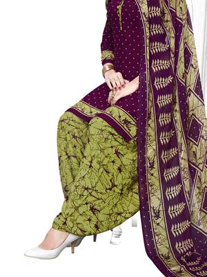 Purple Printed Crepe Salwar 3