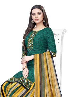 Green Printed Crepe Salwar 2