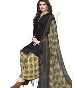Black printed crepe salwar