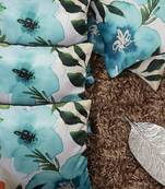 Multicoloured Set of 5 Floral Square Cushion Covers