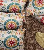 Multicoloured Set of 5 Floral Square Cushion Covers