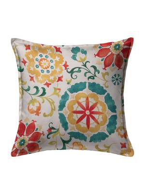 Multicoloured Set of 5 Floral Square Cushion Covers 2