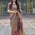 Beige woven banarasi silk saree with blouse