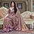 Beige woven banarasi silk saree with blouse