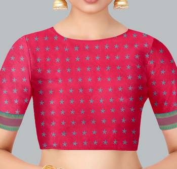 Aqua blue woven banarasi silk saree with blouse 4