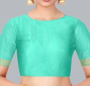 Peach woven banarasi silk saree with blouse 3