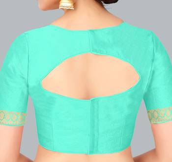 Peach woven banarasi silk saree with blouse 4